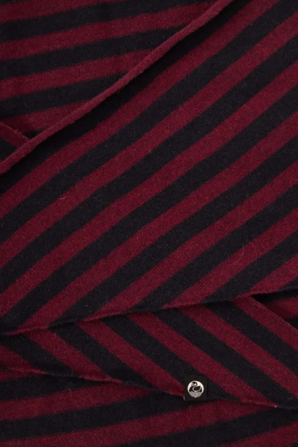 Danechic Merino Scarf - Navy/Dk Bdx