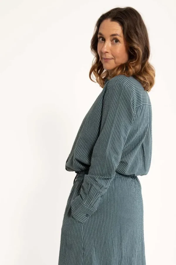 Daneclassic Searsucker Shirt Dark Slate/Blue Grey