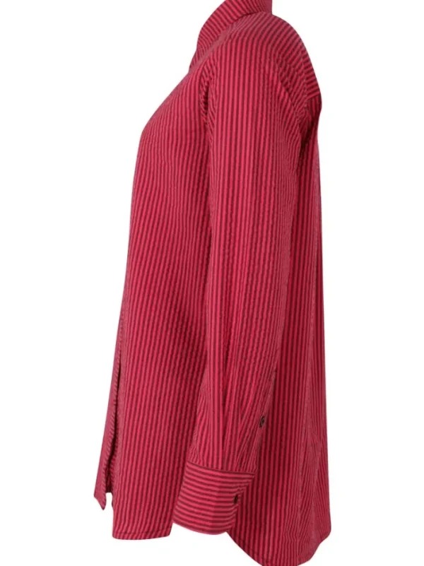 Daneclassic Searsucker Shirt Dark Bordeaux/Power Pink