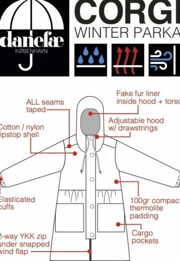 Danecorgi Winter Parka Dusty Blue