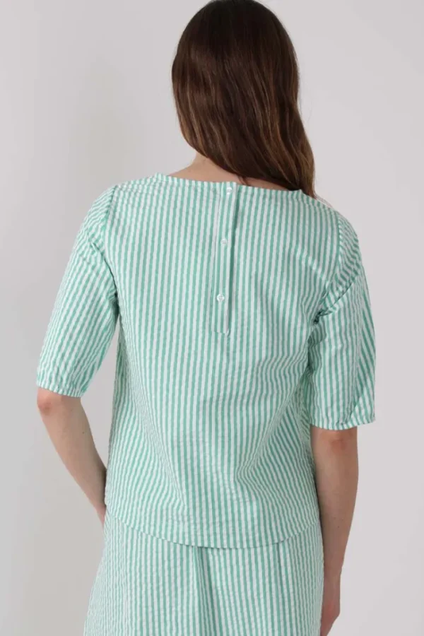 Danecremant Heavy Searsucker Shirt Green/Chalk