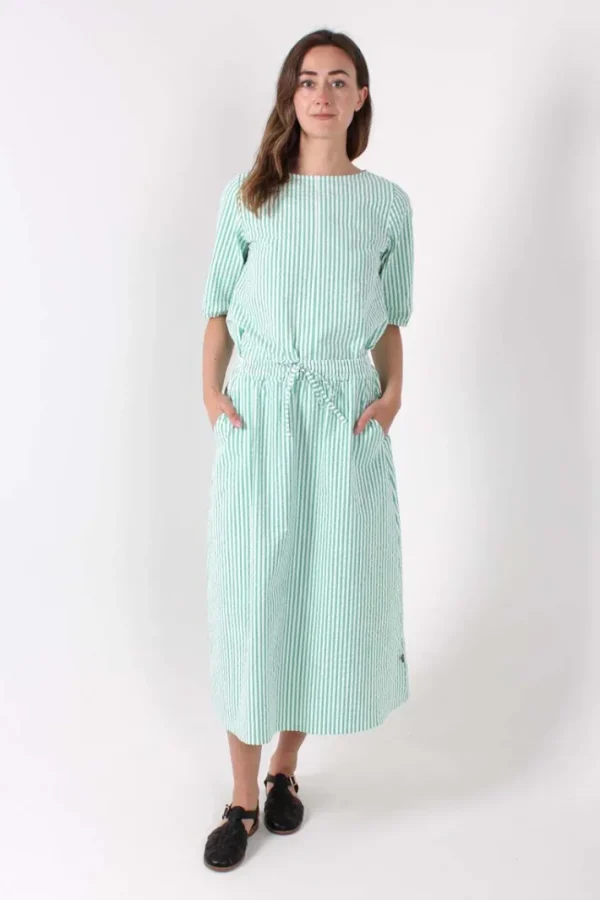 Danecremant Heavy Searsucker Shirt Green/Chalk