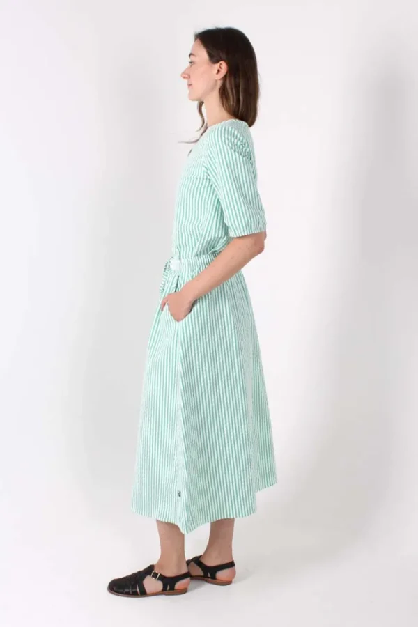 Danecremant Heavy Searsucker Shirt Green/Chalk