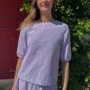 Danecremant Searsucker Shirt Lavender/Chalk