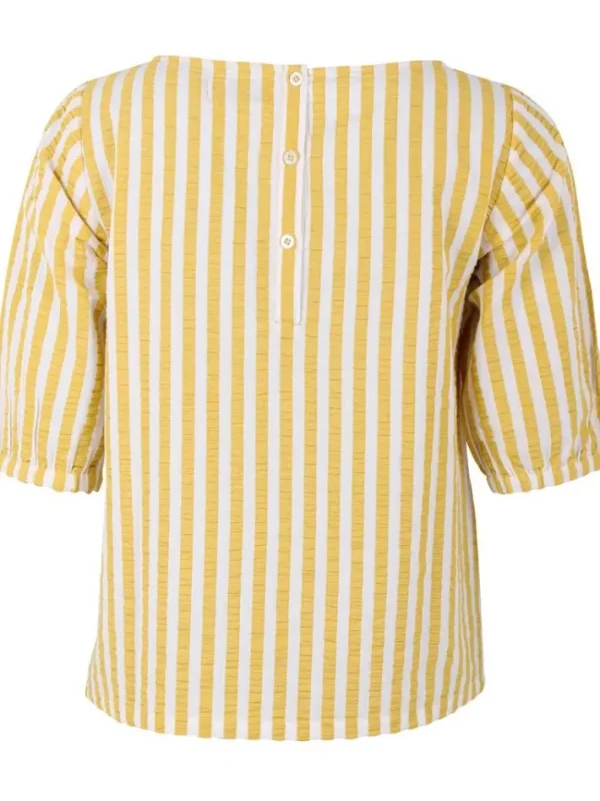 Danecremant Searsucker Shirt Faded Yellow/Chalk