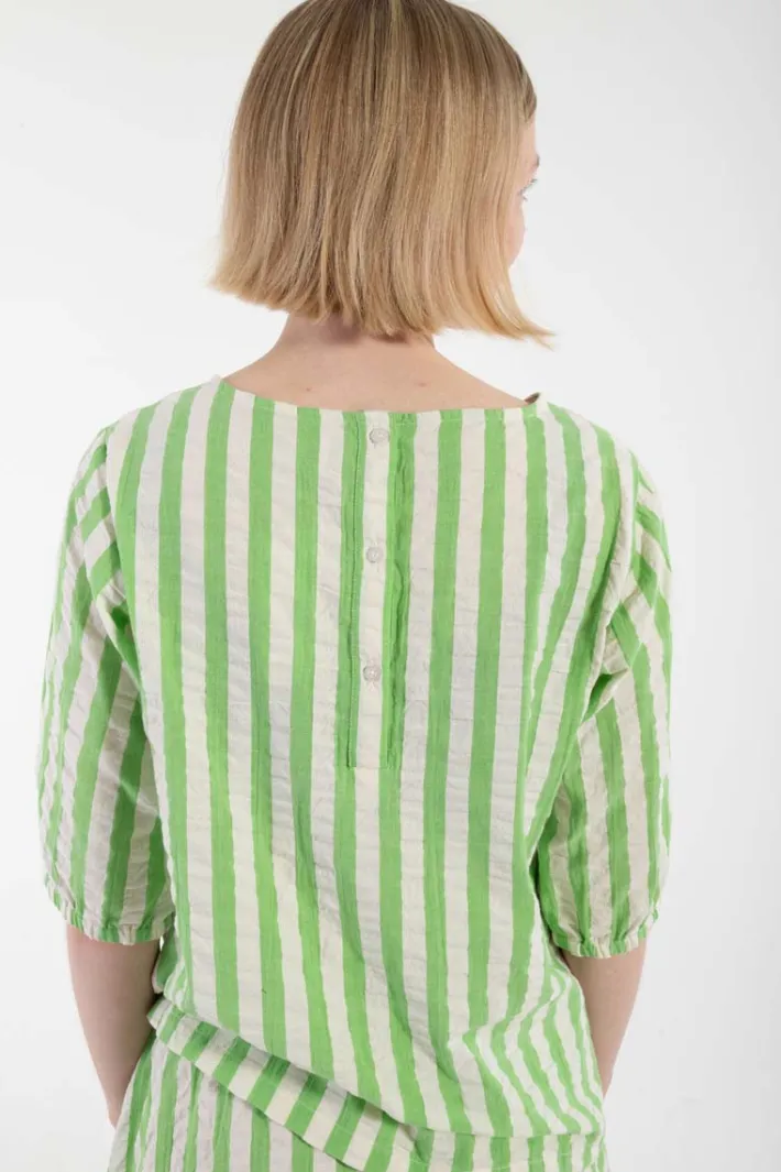 danecremant_seersucker_sh_1-1.webp Danecremant Seersucker Shirt Bright Green/Chalk