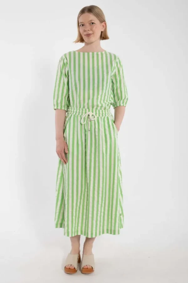 Danecremant Seersucker Shirt Bright Green/Chalk