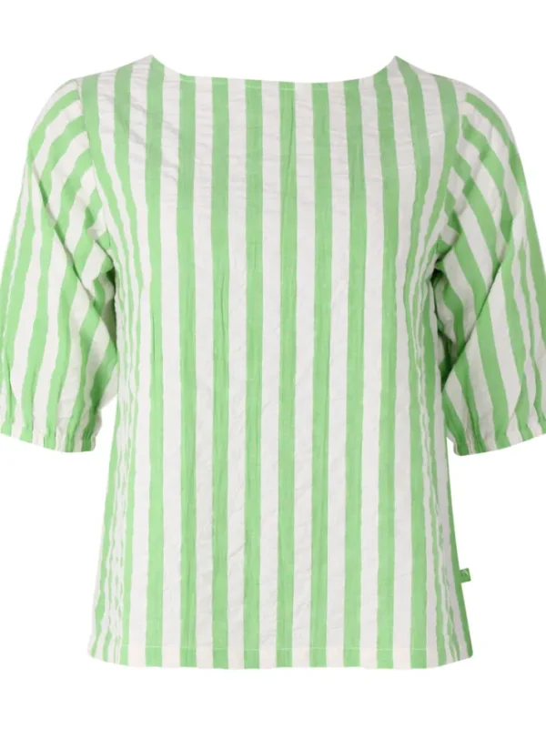 Danecremant Seersucker Shirt Bright Green/Chalk