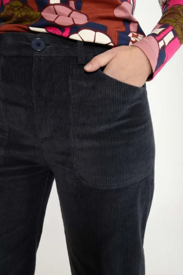 Danedaisy Cord Stretch Pants Dark Navy