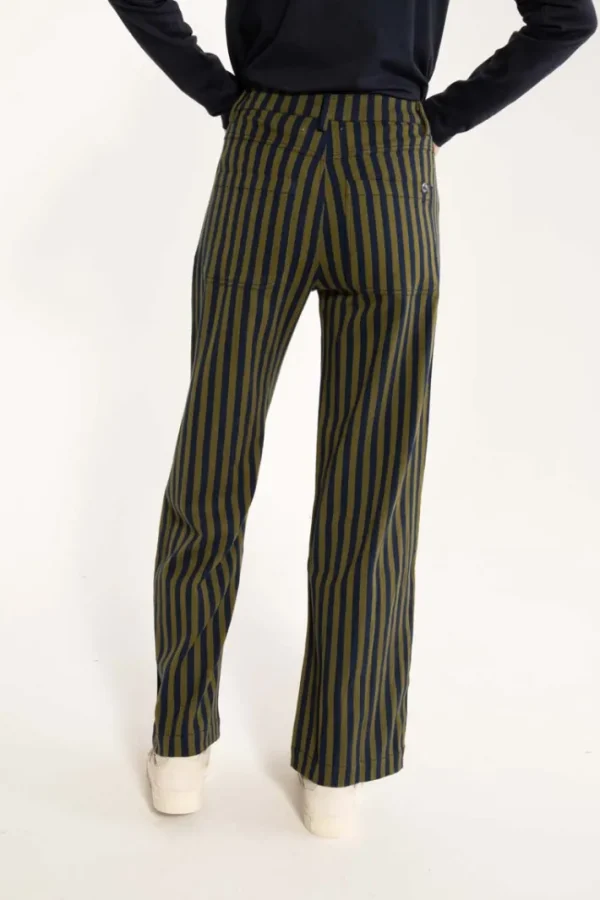 Danedaisy Light Canvas Pants Dark Navy/Olive