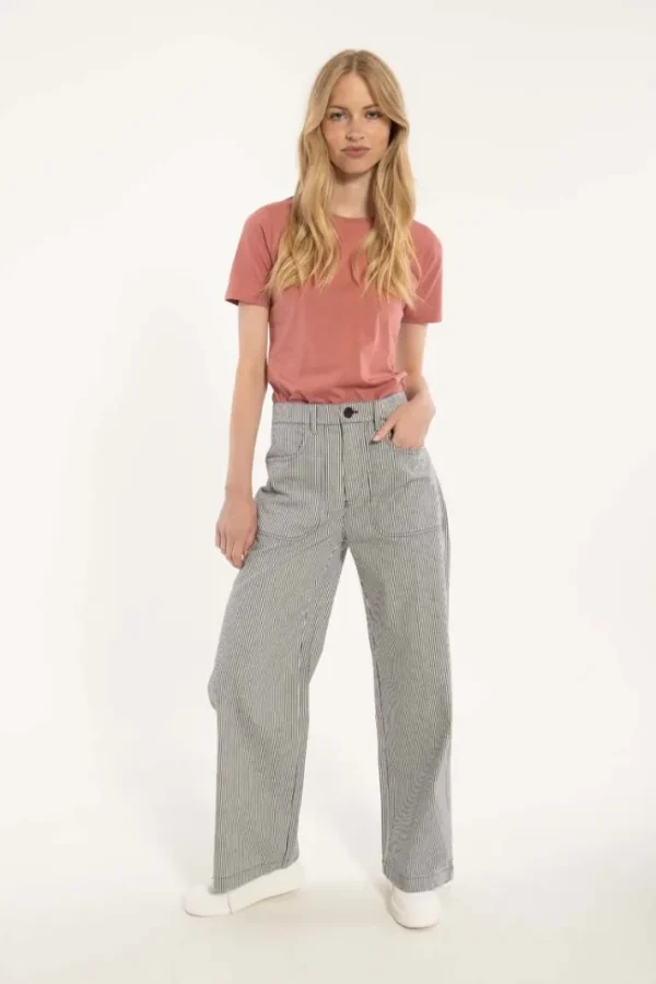 Danedaisy Light Canvas Pants Milkboy Stripe