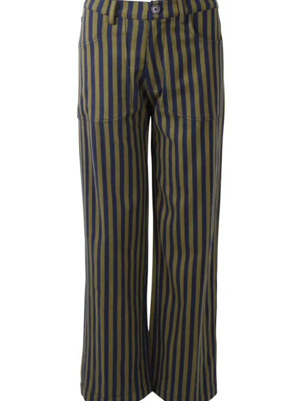 Danedaisy Light Canvas Pants Dark Navy/Olive