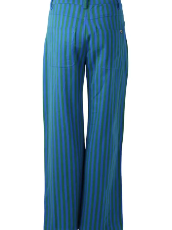 Danedaisy Light Canvas Pants Dark Pine/Deep Blue