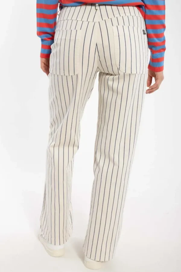 Danedaisy Stretch Canvas Pants Chalk/Dk Navy