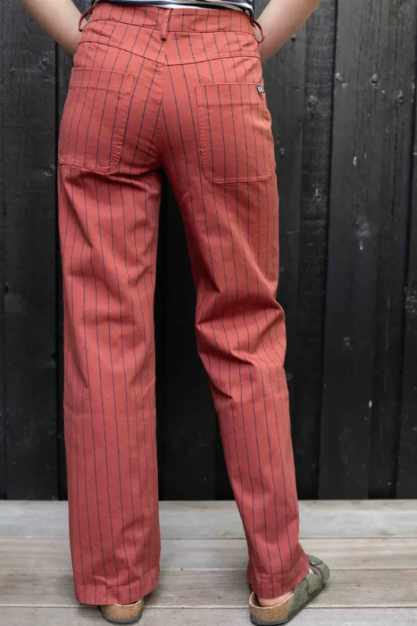 Danedaisy Stretch Canvas Pants Swedish Red/Dk Navy