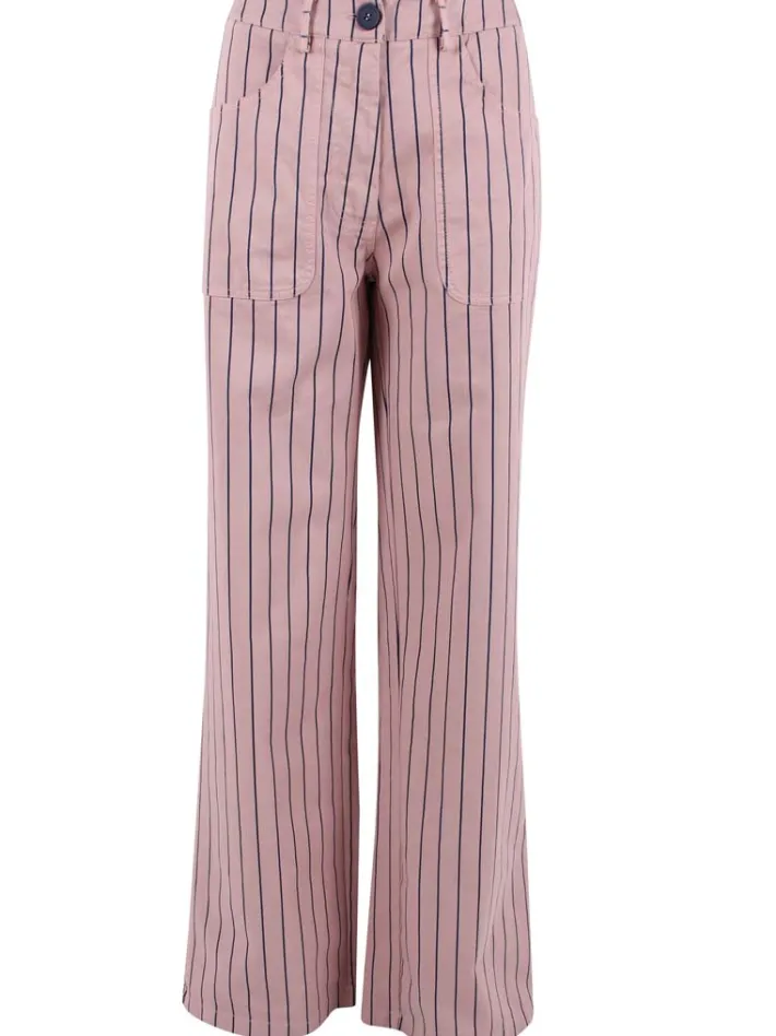 danedaisy_stretch_canvas__2-1.webp Danedaisy Stretch Canvas Pants Rose Beige/Dk Navy