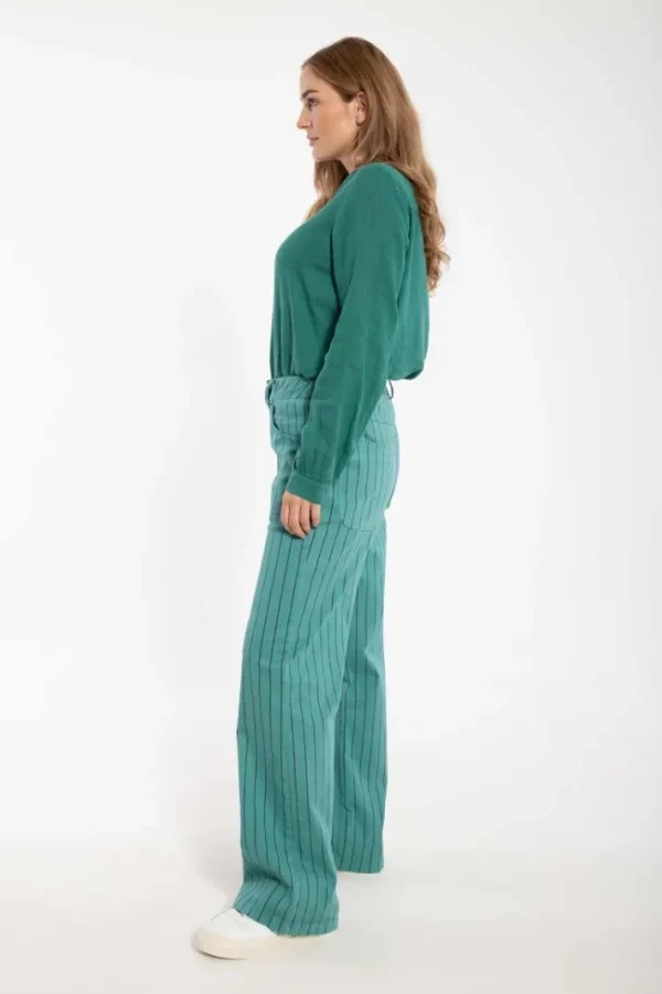 Danedaisy Stretch Canvas Pants Dk Navy/Verde