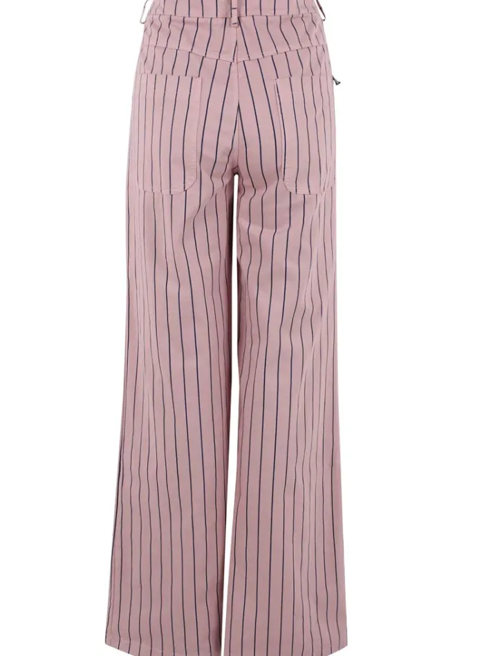 danedaisy_stretch_canvas__3.webp Danedaisy Stretch Canvas Pants Rose Beige/Dk Navy