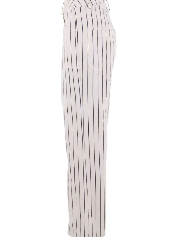 Danedaisy Stretch Canvas Pants Chalk/Dk Navy