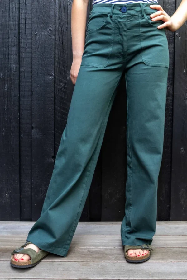 Danedaisy Stretch Twill Pants Dk Forest