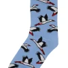 Danedanmark Ladies Socks Lt Blue STORKS
