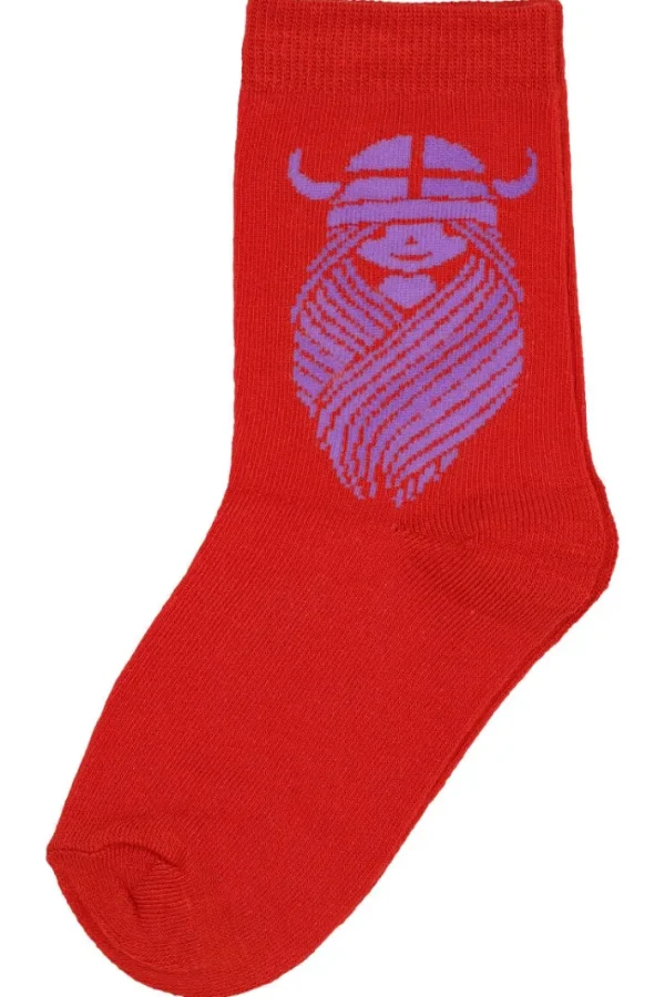 Danedanmark Ladies Socks Bright Red FREJA