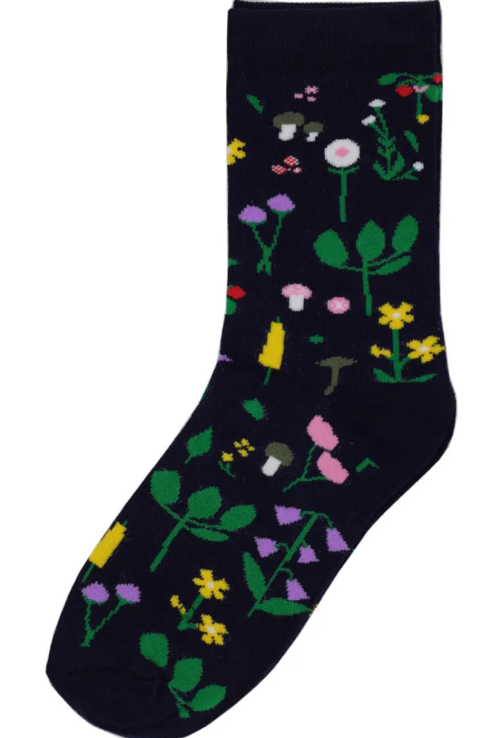 danedanmark_ladies_socks__0-3.webp Danedanmark Ladies Socks Navy BOTANICAL