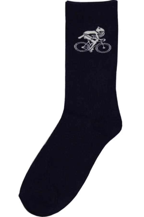 Danedanmark Mens Socks Navy BIKING VIKING