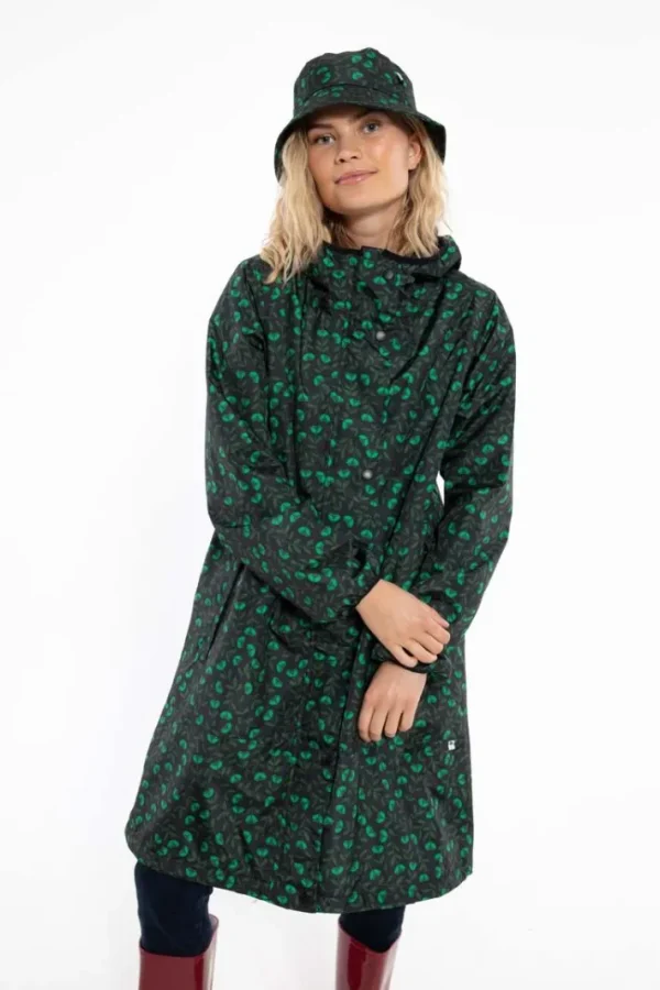 Danedith Rainjacket Black/khaki Fleurie