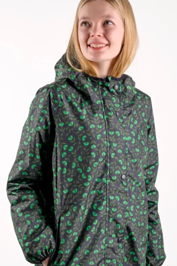 Danedith Rainjacket Black/khaki Fleurie