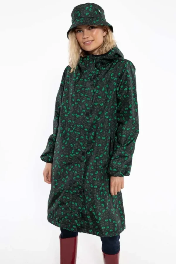 Danedith Rainjacket Black/khaki Fleurie