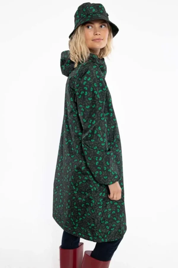 Danedith Rainjacket Black/khaki Fleurie