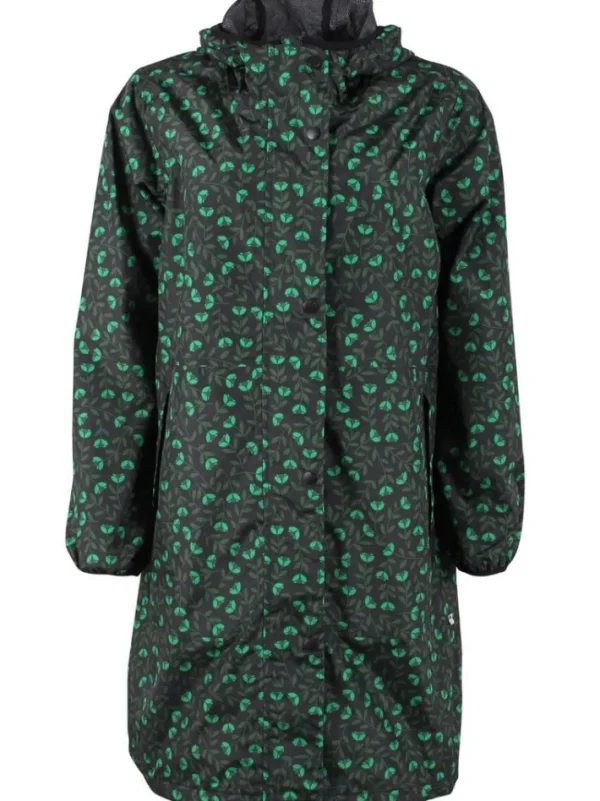Danedith Rainjacket Black/khaki Fleurie
