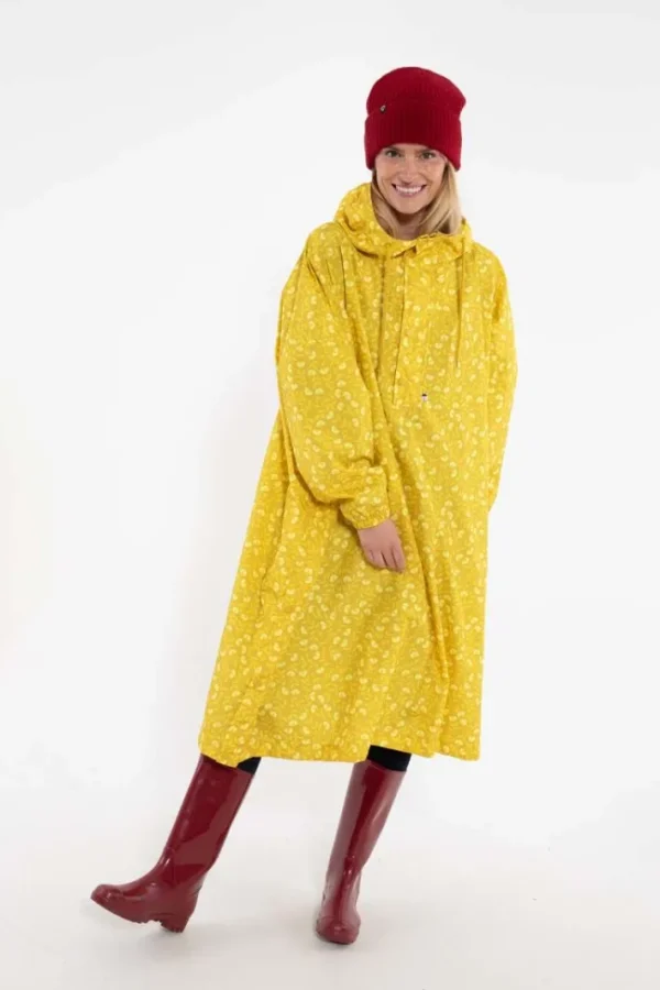 Danedream Drops Rain Poncho Dark Yellow FLEURIE