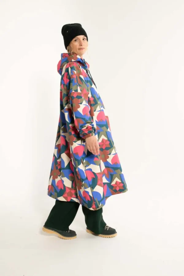 Danedream Drops Rain Poncho Dark Slate GEOFLEUR