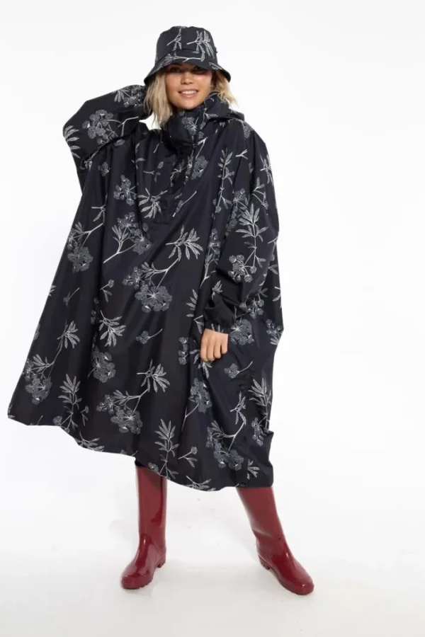 Danedream Drops Rain Poncho Black HEMLOCK