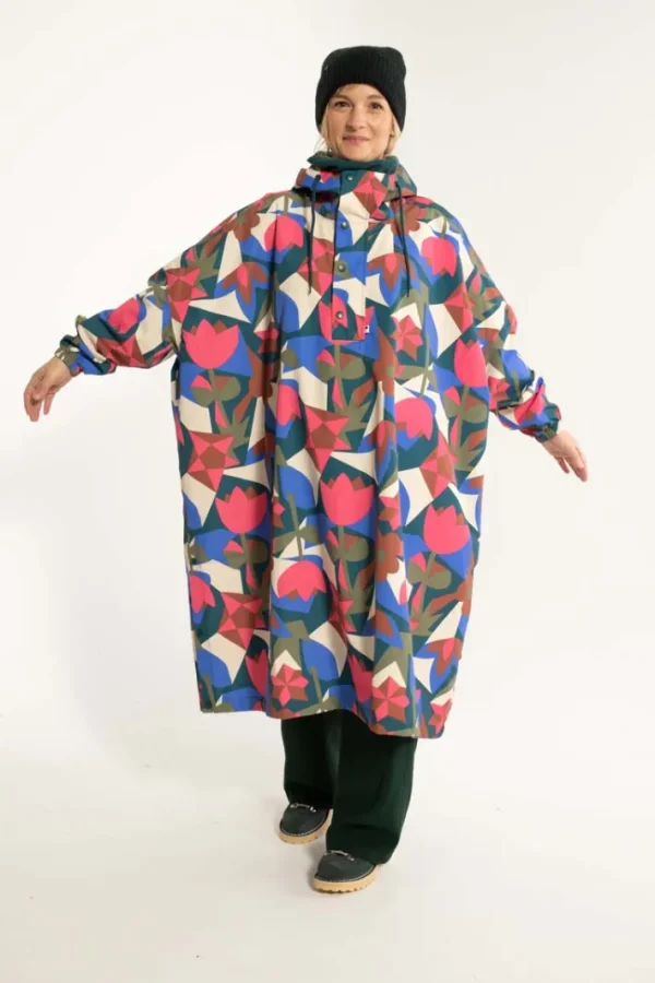 Danedream Drops Rain Poncho Dark Slate GEOFLEUR