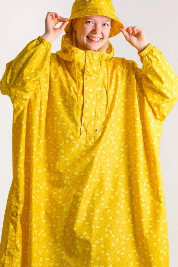 Danedream Drops Rain Poncho Dark Yellow FLEURIE