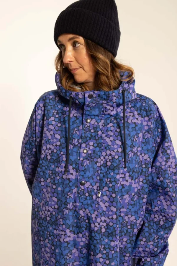 Danedream Drops Rain Poncho Dark Navy BERRYGOOD
