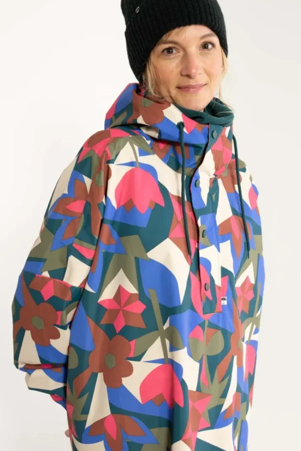 Danedream Drops Rain Poncho Dark Slate GEOFLEUR