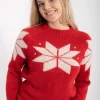 Danefantastic Flakes Wool Sweater Red/Chalk