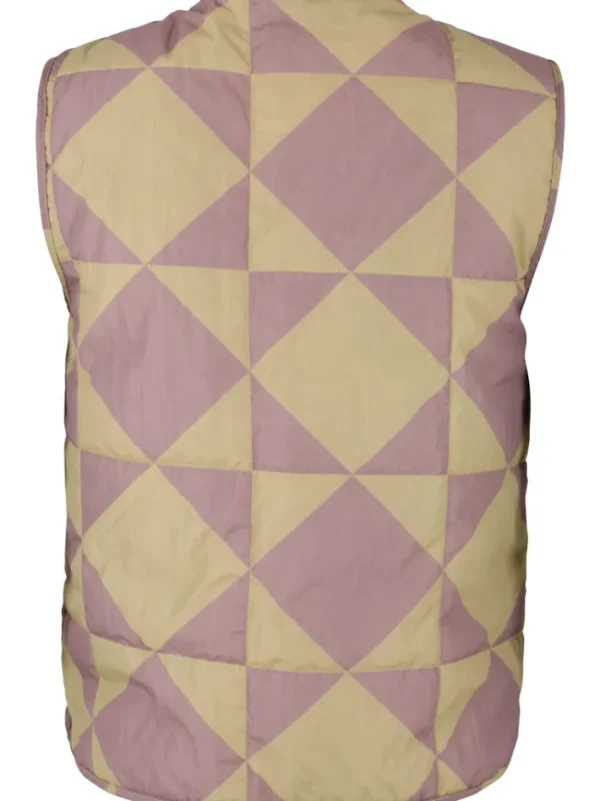 Danefield AOP Thermo Vest Dk Rose Beige/Beige DIAMETRIC