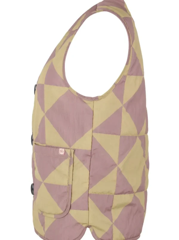 Danefield AOP Thermo Vest Dk Rose Beige/Beige DIAMETRIC