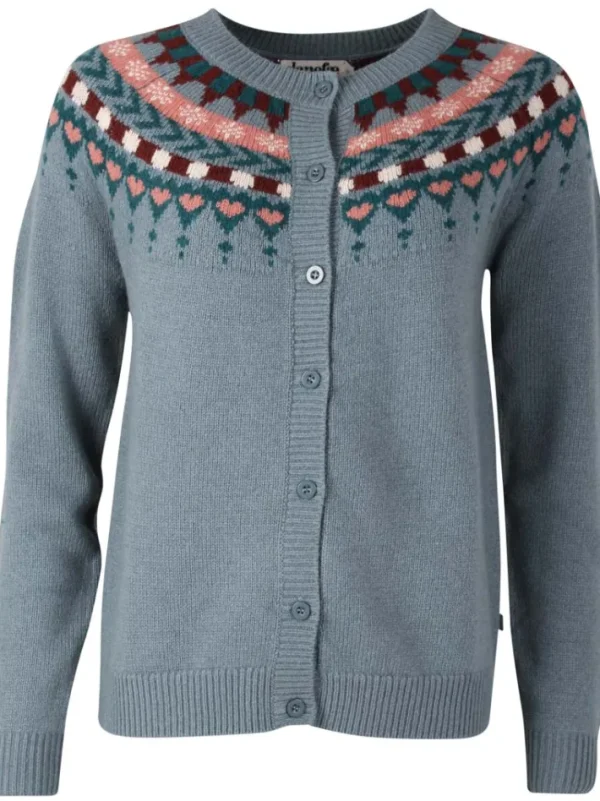 Danefondue Wool Cardigan Blue Grey