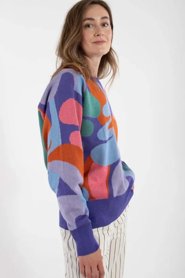 Danefox Cotton Jaquard Sweater Cold Purple TROPS