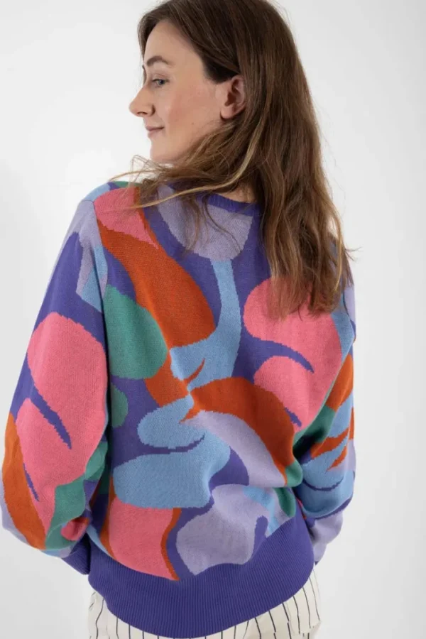 Danefox Cotton Jaquard Sweater Cold Purple TROPS