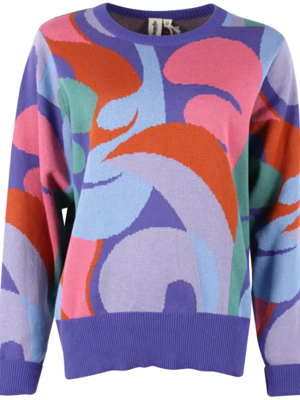 Danefox Cotton Jaquard Sweater Cold Purple TROPS