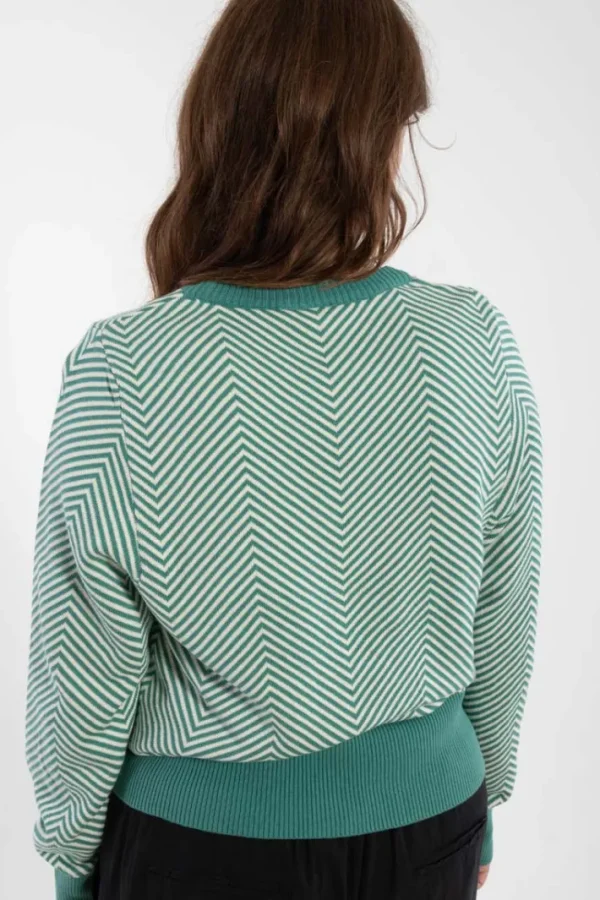 Danefox Cotton Knit Sweater Light Slate/Chalk