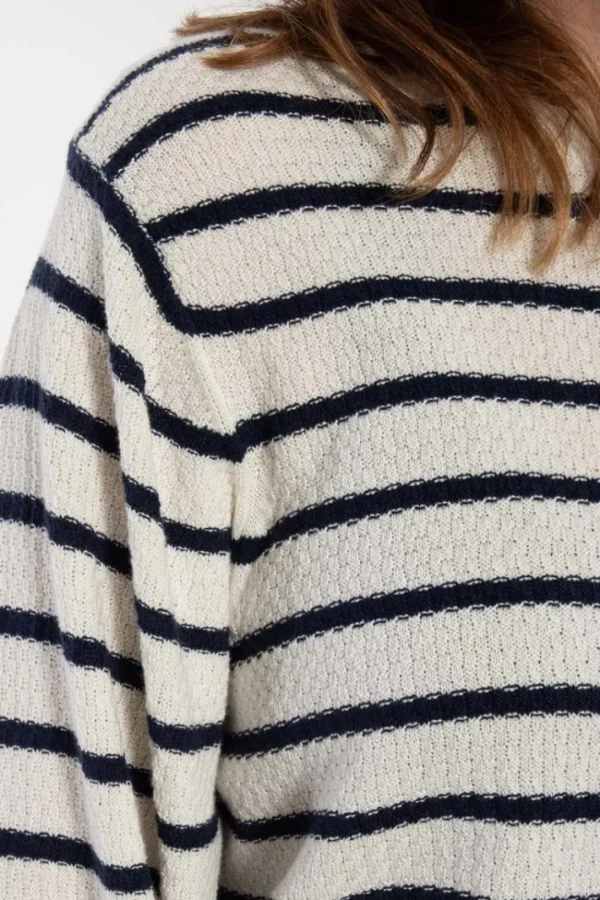 Danefox Cotton Knit Sweater Chalk/Dk Navy