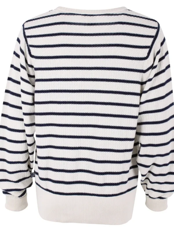 Danefox Cotton Knit Sweater Chalk/Dk Navy